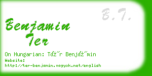 benjamin ter business card
